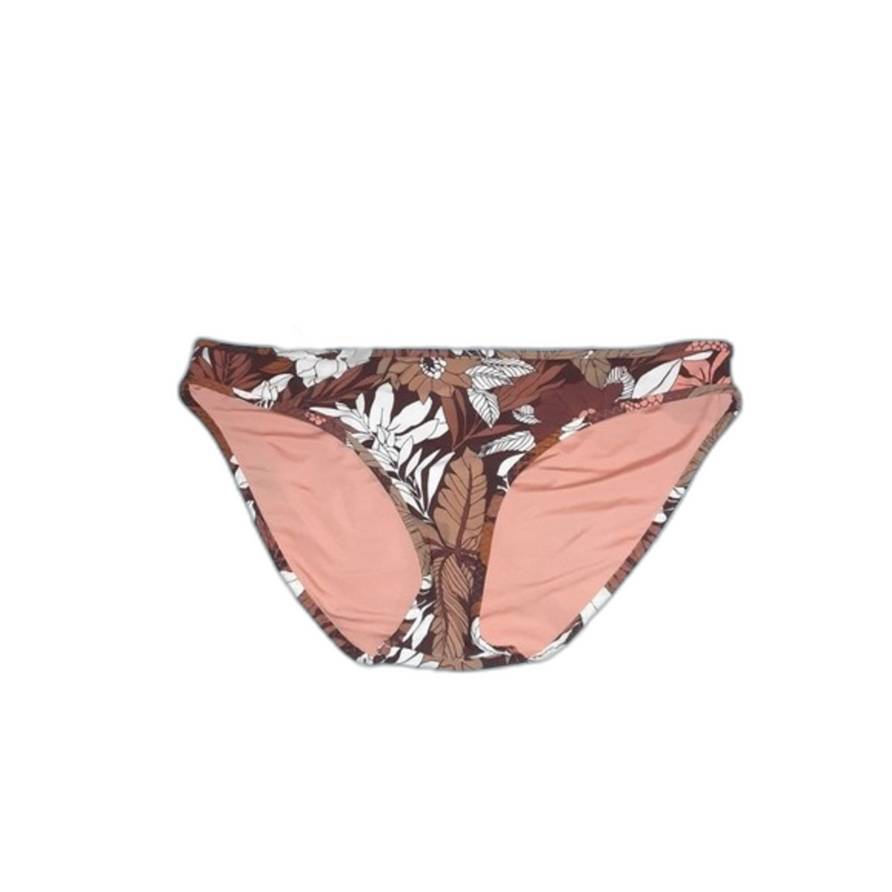 Aerie XL Brown Floral Print Bikini.Bottom
